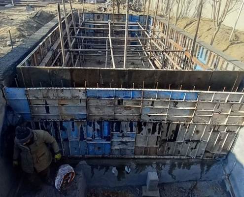 تکمیل قالب بندی استخر ناظریه