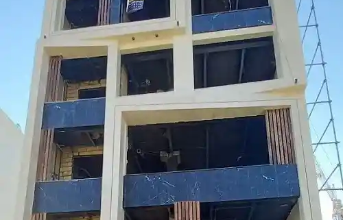 پایان اجرای نما ساختمان پروژه نماز