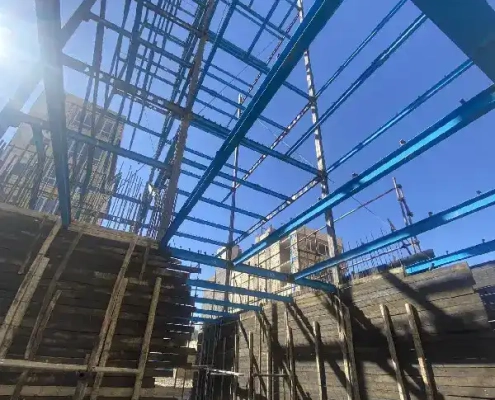 اجرای اسکلت فلزی پروژه طاهری