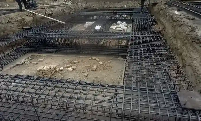 آرماتوربندی فونداسیون پروژه طاهری