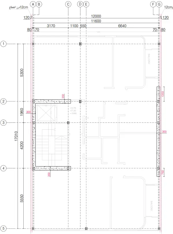 ستون وسط پذیرایی توسط طراح معمار پیشبینی نشده است.